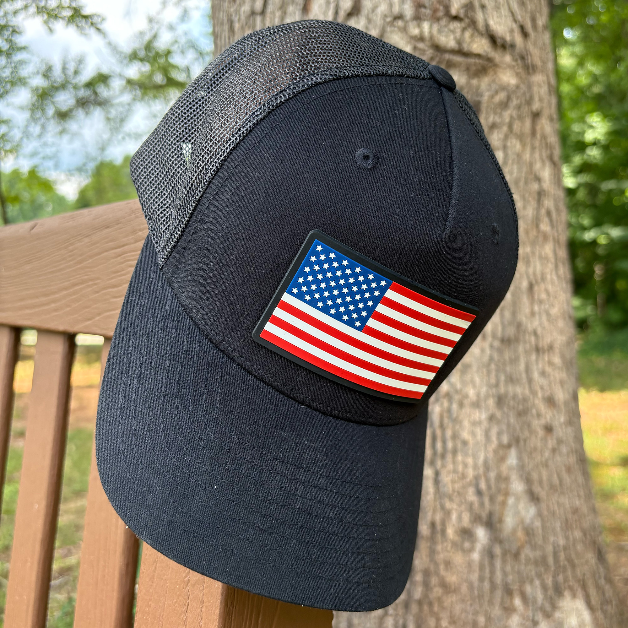 American Flag PVC Patch Hat - Image 4